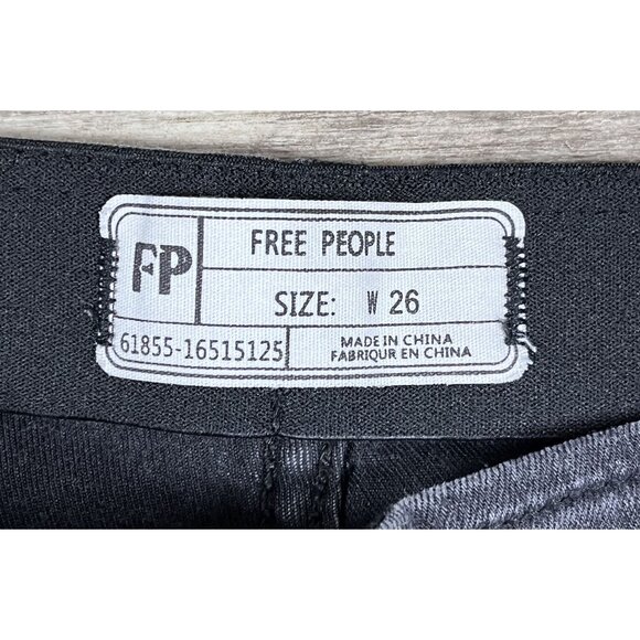 Free People We The People Jayde Flare Black Jeans Size 26 - Picture 3 of 6